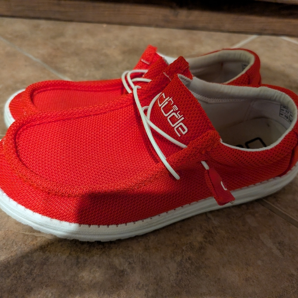 Hey Dude Men's Red Athletic Shoes